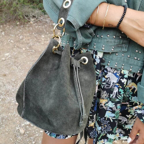 Bolso Bombonera en Piel Serraje